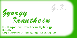 gyorgy krautheim business card